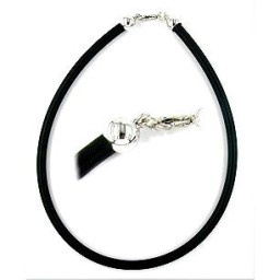 necklace 6mm rubber silver clasp