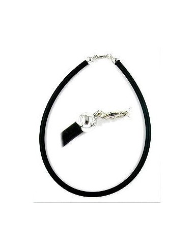 necklace 6mm rubber silver clasp