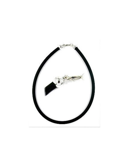 necklace 6mm rubber silver clasp