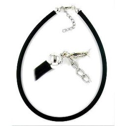 necklace 6mm rubber silver clasp