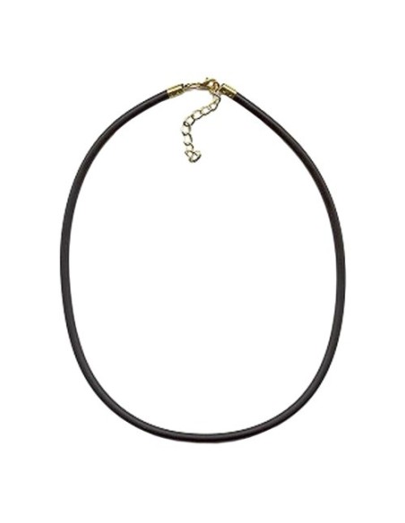 necklace 4mm rubber band gold-plated clasp 40cm
