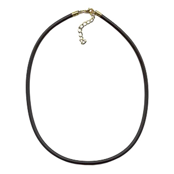 necklace 4mm rubber band gold-plated clasp 50cm