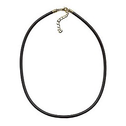 necklace 4mm rubber band gold-plated clasp 50cm