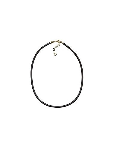 necklace 4mm rubber band gold-plated clasp 40cm