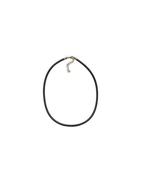 necklace 4mm rubber band gold-plated clasp 40cm