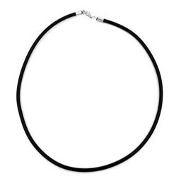 necklace 4mm rubber band silver-coloured clasp 90cm