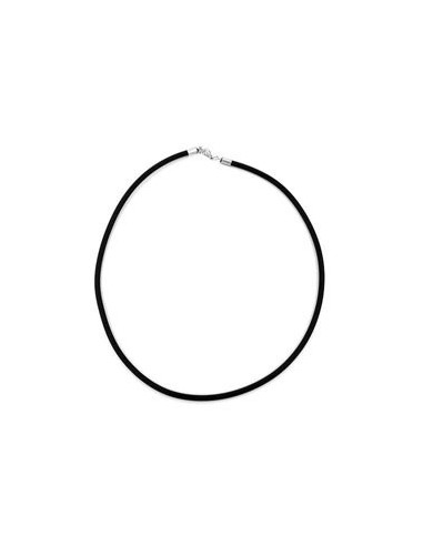 necklace 4mm rubber band silver-coloured clasp 90cm