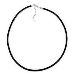 necklace 4mm rubber band silver-coloured clasp 55cm