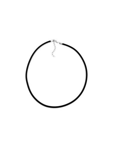 necklace 4mm rubber band silver-coloured clasp 50cm