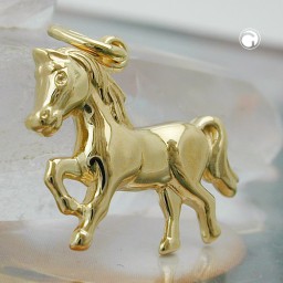 pendant horse shining 9k gold