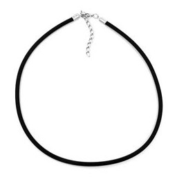 necklace 4mm rubber band silver-coloured clasp 45cm