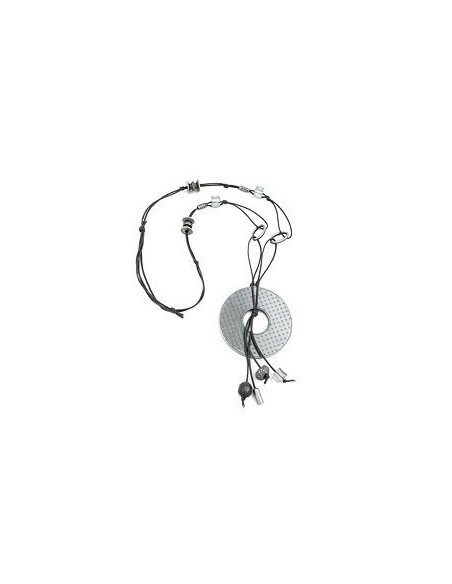 necklace grey beads 90cm