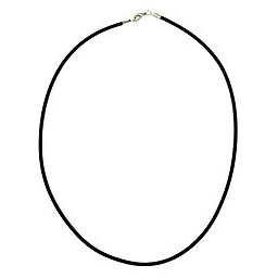 necklace 3mm rubber band silver clasp 90cm