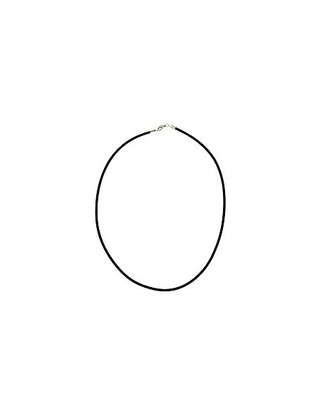 necklace 3mm rubber band silver clasp 80cm