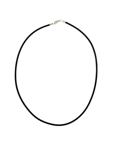 necklace 3mm rubber band silver clasp 70cm