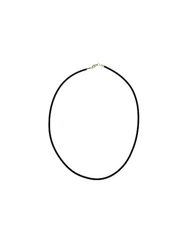 necklace 3mm rubber band silver clasp 70cm