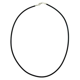 necklace 3mm rubber band silver clasp 60cm