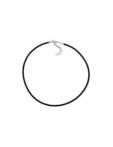 necklace 3mm rubber band silver clasp 45cm