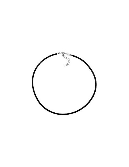 necklace 3mm rubber band silver clasp 40cm