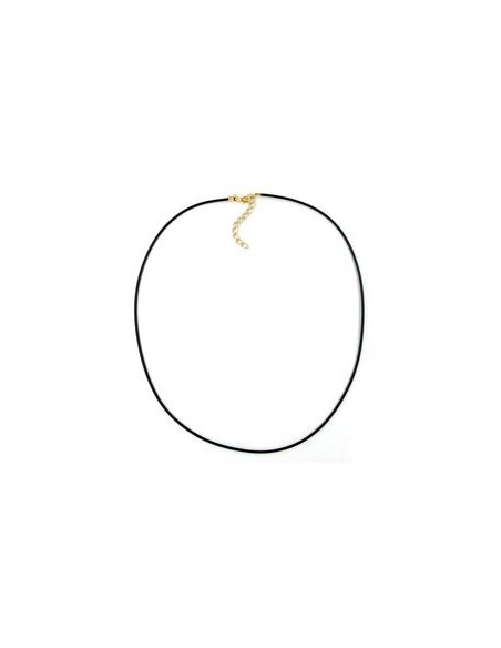 necklace 2mm rubber band gold plated clasp 55cm