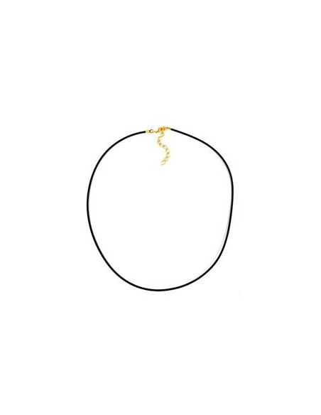 necklace 2mm rubber band gold plated clasp 40cm