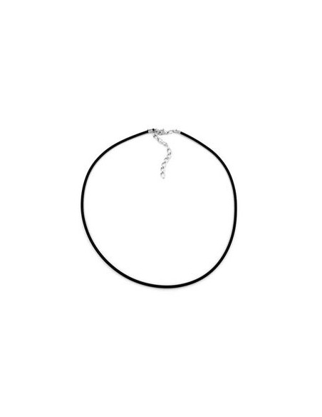 necklace 2mm rubber band silver clasp 42cm
