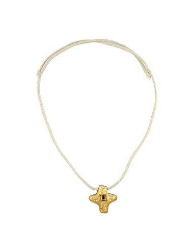 necklace metal cross with rhinestone
