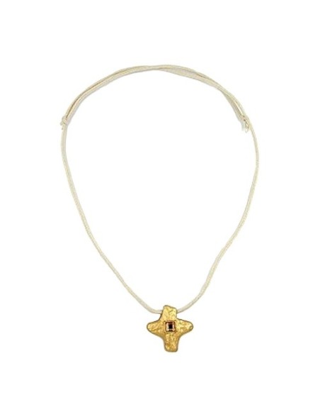 necklace metal cross with rhinestone