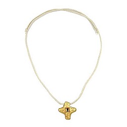 necklace metal cross with rhinestone