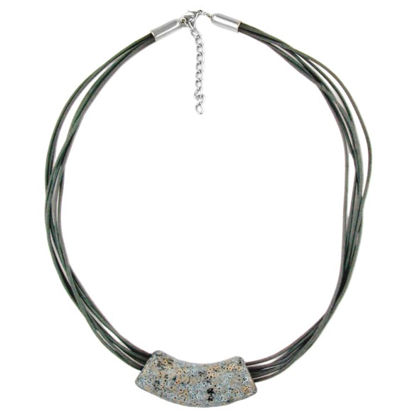 necklace tube flat curved grey 50cm