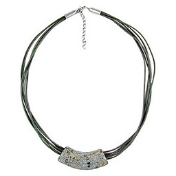 necklace tube flat curved grey 50cm