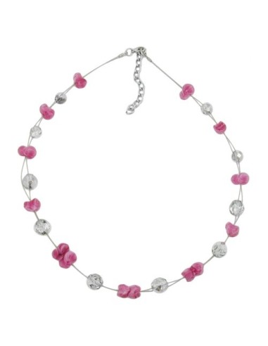 necklace antique-like pink silver-mirrored