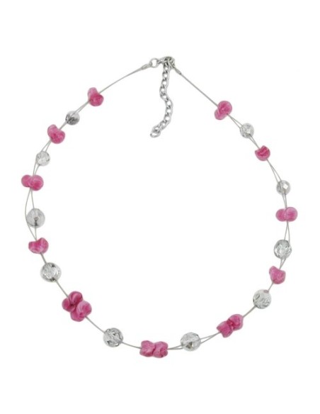 necklace antique-like pink silver-mirrored