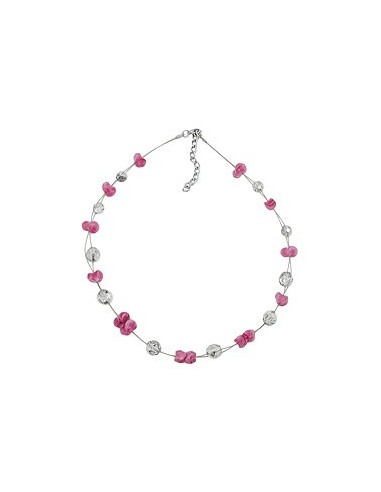 necklace antique-like pink silver-mirrored