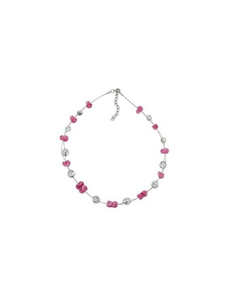 necklace antique-like pink silver-mirrored