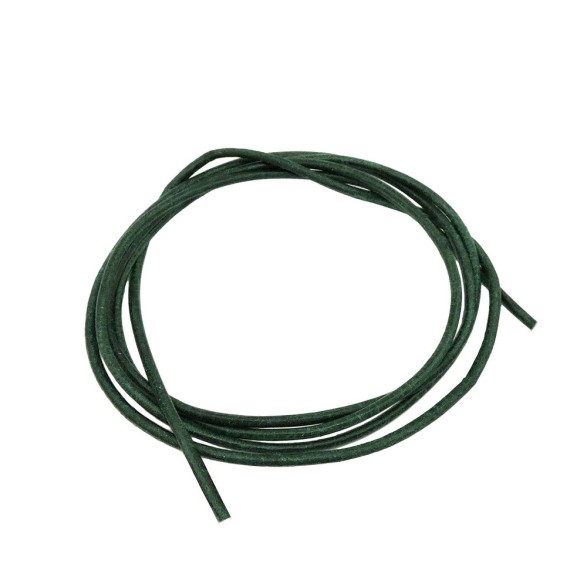 leather cord green 2mm 100cm
