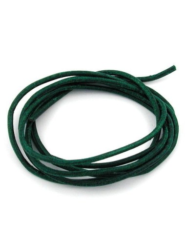leather cord green 2mm 100cm