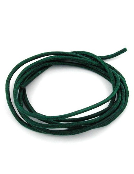 leather cord green 2mm 100cm