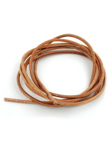 leather cord natur brown 2mm 100cm