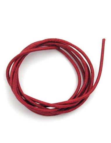leather cord red 2mm 100cm
