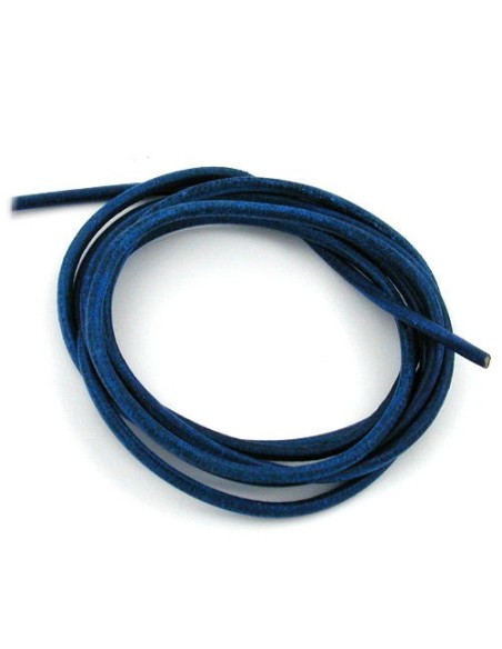 leather cord dark-blue 2mm 100cm