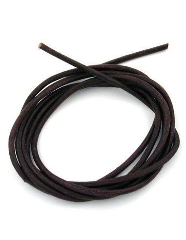 leather cord brown 2mm 100cm