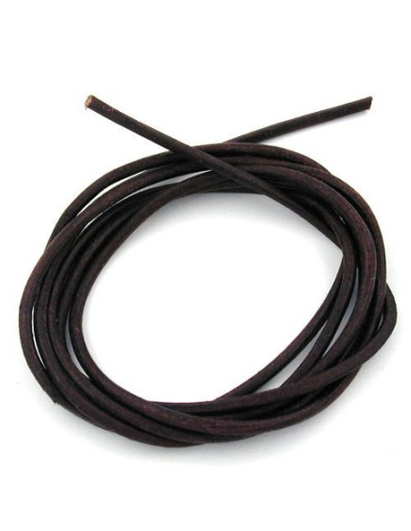leather cord brown 2mm 100cm