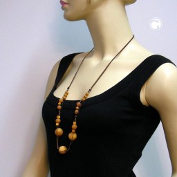 necklace beads amber coloured