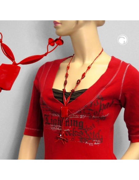 necklace red 100cm