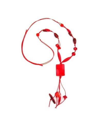 necklace red 100cm