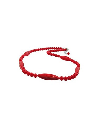 necklace red beads 50cm