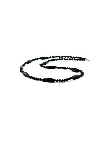necklace black beads 80cm