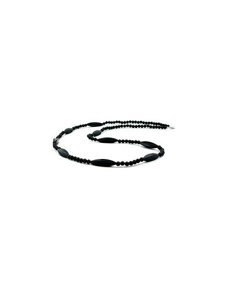 necklace black beads 80cm