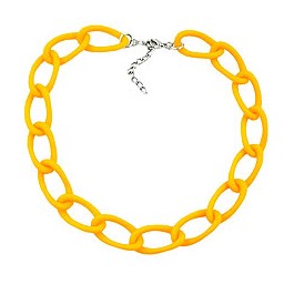 necklace wide curb chain yellow-matt